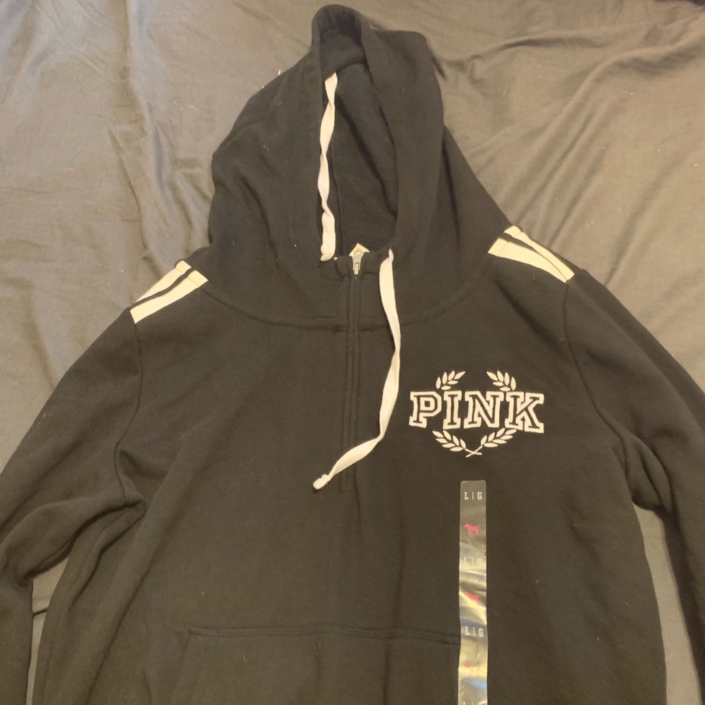 Large Pink Victoria Secret Quarter Zip